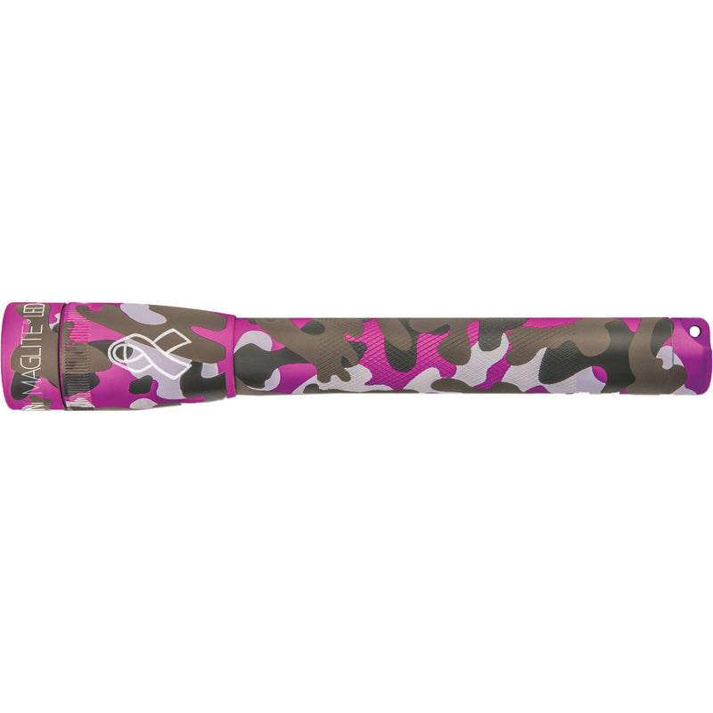 Maglite Mini Maglite Pro 2AA LED Flashlight with Personal Alarm (Pink Camo, Clamshell Packaging)