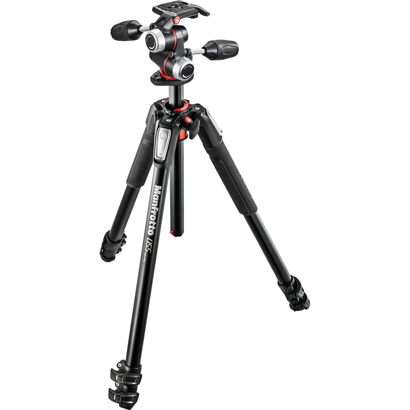 Manfrotto MT055XPRO3-3W Aluminum Tripod with 3-Way Pan/Tilt Head