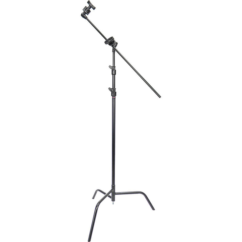 Matthews 40" C-Stand with Spring-Loaded Base, Grip Head, & Arm Kit (10.5', Black)