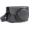 MegaGear Ever Ready Leather Camera Case for Panasonic LUMIX DC-ZS70 and DC-TZ90 (Gray)