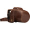 MegaGear Ever Ready Leather Camera Case for Olympus OM-D E-M10 Mark III with 14-42mm Lens (Dark Brown)