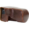 MegaGear Ever Ready Leather Camera Case for Canon EOS M3 with 18-55/55-200mm (Dark Brown)