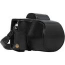 MegaGear MG636 Ever Ready Leather Case with Bottom Opening for Olympus OM-D E-M10 Mark II, 14-42mm (Black)