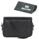 MegaGear Leather Case with Belt Loop for Select Sony Cyber-shot Cameras (Black)