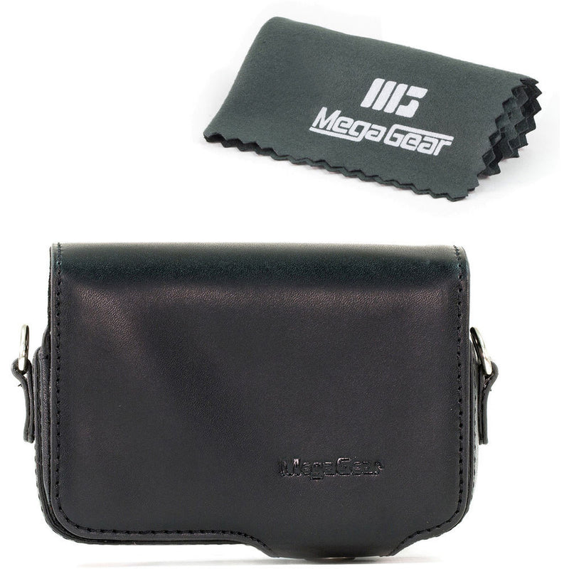 MegaGear Leather Case with Belt Loop for Select Sony Cyber-shot Cameras (Black)