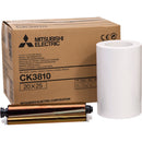 Mitsubishi CK3810 Paper and Ribbon Set for CP-3800DW Dye-Sub Printer (8.0 x 10", 2 Rolls)