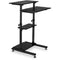 Mount-It! Height-Adjustable Rolling Stand-Up Desk (Black)