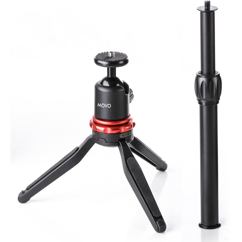 Movo Photo Universal Mini Camera Tripod With Extendable Pole