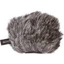 Movo Photo Furry Outdoor Microphone Windscreen Muff For Portable Digital Recorders (Dark Gray)