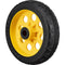 MultiCart R-Trac Symmetrical Wheel for R12 Caster (8 x 2", Yellow Hub, 2-Pack)