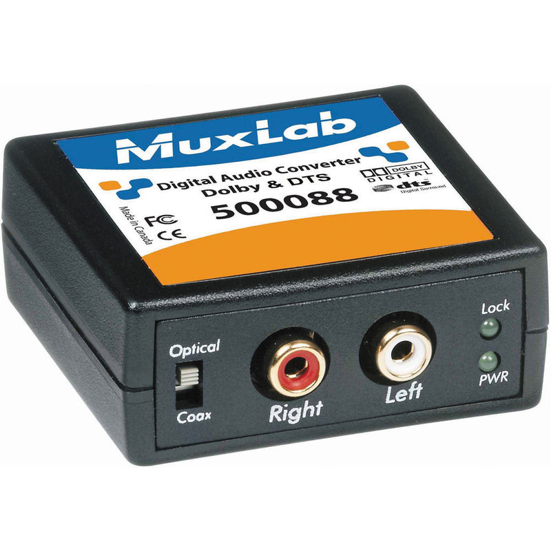 MuxLab Digital Audio Converter Dolby & DTS to Analog Audio
