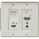 MuxLab HDMI/VGA over IP 4K PoE Wall Plate Transmitter