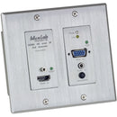 MuxLab HDMI/VGA over IP 4K PoE Wall Plate Transmitter (White)