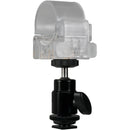 Nanlite Pavotube Transparent Polycarbonate Clip and Mini Ball Head with Hot Shoe Adapter