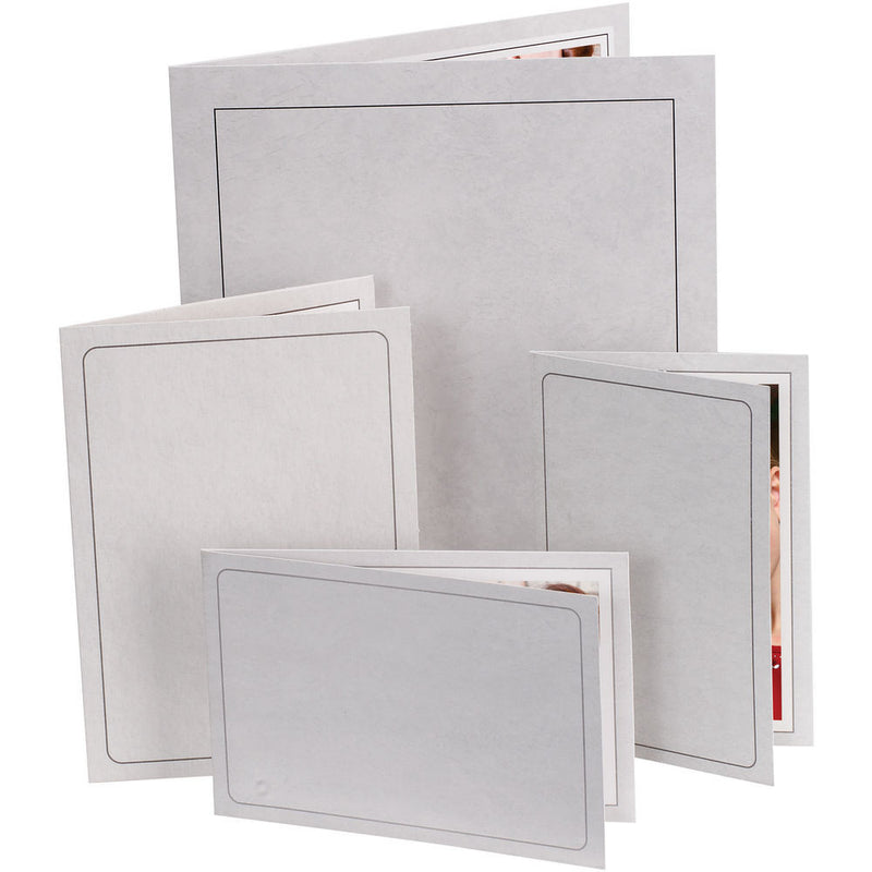 National Photo Folders Slip-In Photo Folder (4 x 6", 25-Pack, Gray)
