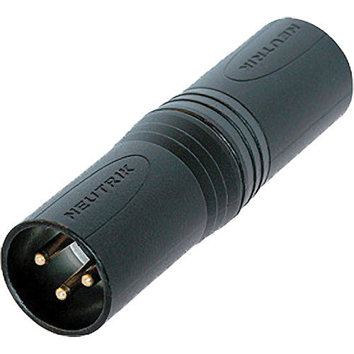 Neutrik NA3MM-B 3-Pole XLR Male to Male Gender Conversion Adapter (Black)