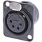 Neutrik NC4FD-L-B-1 Female Receptacle Connector (4-Pole)