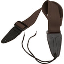 On-Stage Guitar Strap with Leather Ends (31 to 52", Brown)