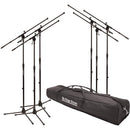 On-Stage MS7701B Euroboom Microphone Stand with Bag (6 Stands)