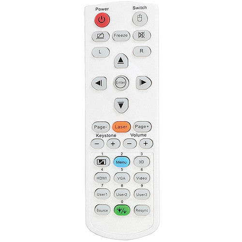 Optoma Technology Remote Control for X301, DX326, DW326E, X305ST, W305ST, GT760W303ST, GT760A and H180X Projectors