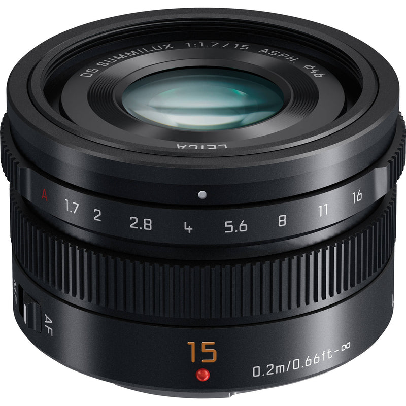 Panasonic LUMIX G Leica DG Summilux 15mm f/1.7 ASPH. Lens (Black)