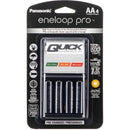 Panasonic Eneloop Pro Rechargeable AA Ni-MH Batteries with LED Quick Charger (2550mAh, 4-Pack)