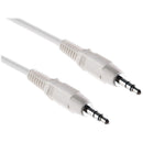 Pearstone Stereo Mini Male to Stereo Mini Male Cable (White) - 10'