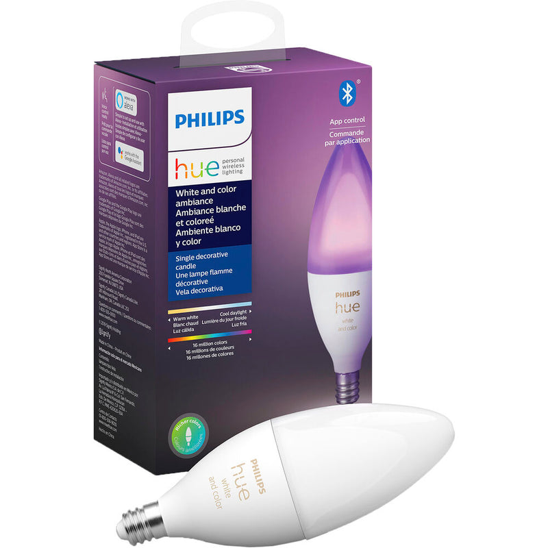 Philips Hue E12 Bulb with Bluetooth (White & Color Ambiance)