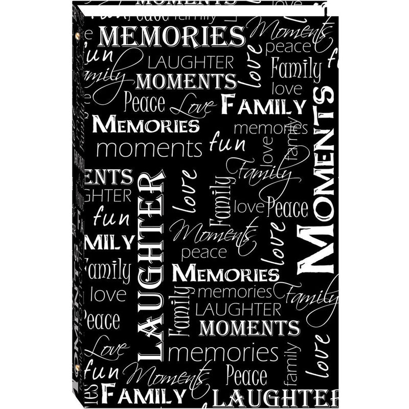 Pioneer Photo Albums STC-46D 3-Ring Photo Album (4 x 6", Black and White Words)