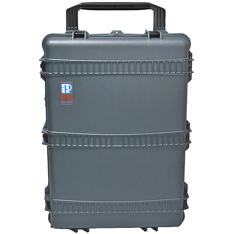 Porta Brace PB-2850F Wheeled Hard Case with Foam Interior (Silver Platinum)