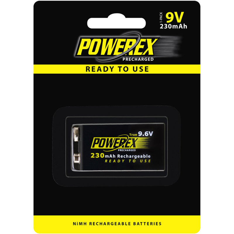 Powerex 9V Precharged Rechargeable NiMH Battery (9.6V, 230mAh)