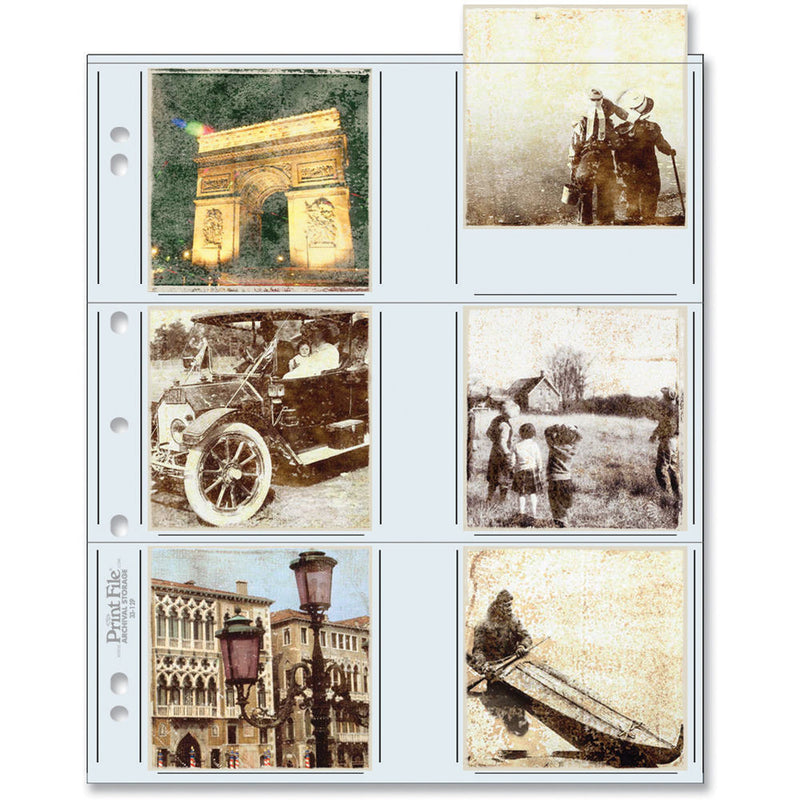 Print File 33-12P Archival Storage Page for 12 Prints (3.5 x 3.5", 100-Pack)