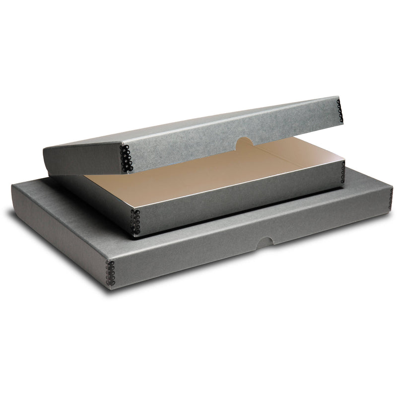 Print File Clamshell Metal Edge Box (11 x 14", Gray)