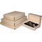 Print File Drop-Front Metal Edge Archival Storage Box (Tan, 11.5 x 14.5 x 3")