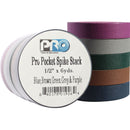 ProTapes Pro Pocket Dark Color Spike Tape Stack (1/2" x 6 yd)