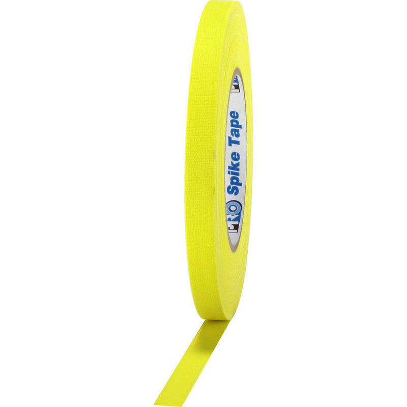 ProTapes Pro Spike Cloth Gaffers Tape (0.5" x 45 yd, Yellow)