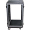 ProX 12U Vertical Amp Rack Mount ATA Flight Case 19"D/24"W - 4"Blue Casters