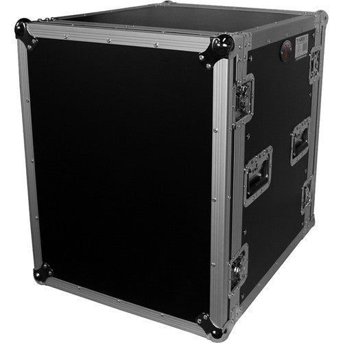 ProX 14U Vertical Amp Rack Mount ATA Flight Case 19"D - 4"Blue Casters