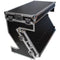 ProX DJ Z-Table MK2 Portable Z-Style DJ Table Flight Case with Handles & Wheels (Silver on Black)