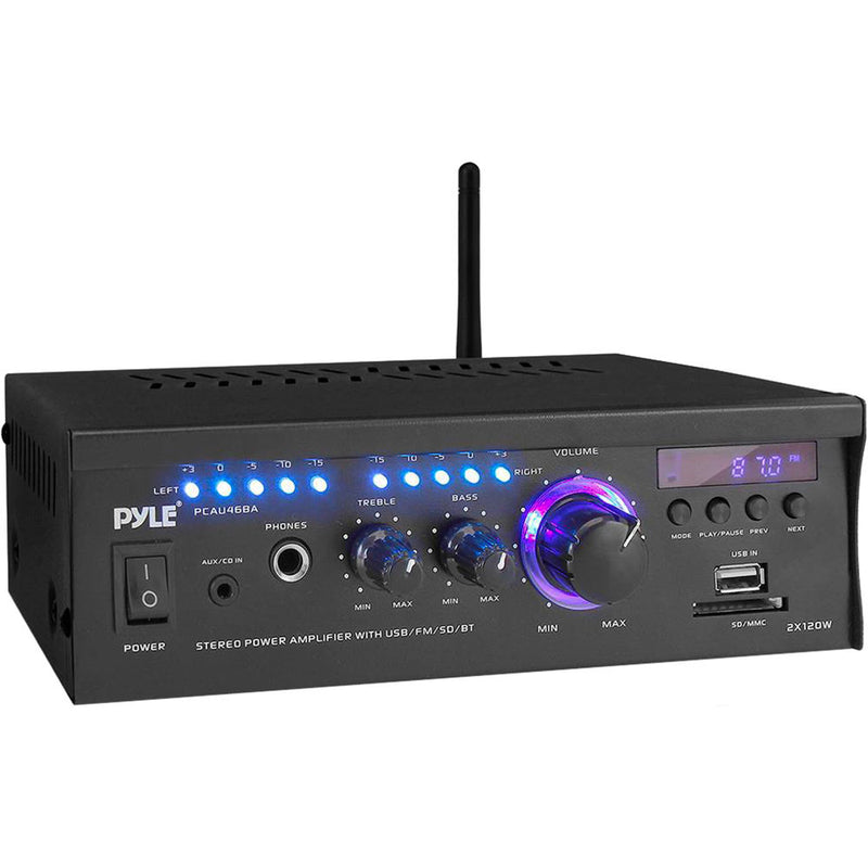 Pyle Pro PCAU46BA Stereo Audio Receiver with Bluetooth