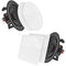 Pyle Pro PDIC66 6.5" In-Wall/In-Ceiling 200W 2-Way Dual Stereo Speakers (Pair, White)