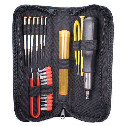 QVS 23-Piece Computer Maintenance Tool Kit with Precision Screwdrivers