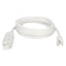 QVS 3-Outlet 3-Prong Power Extension Cord (15', White)