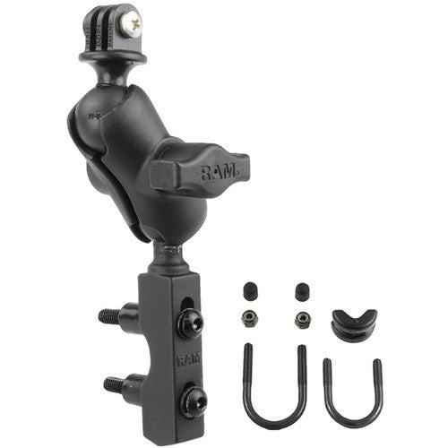 RAM MOUNTS Action Camera Mount with Short Arm & Motorcycle Brake/Clutch Reservoir Base