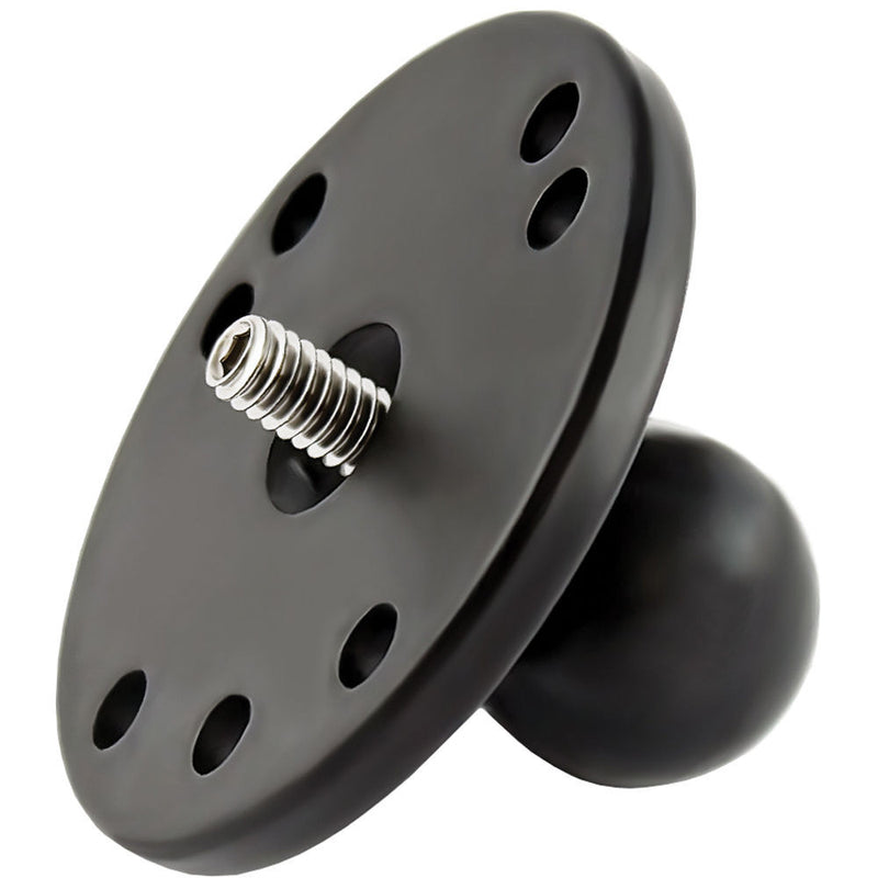 RAM MOUNTS 2.5" Round Base with 1" Ball and 1/4"-20 Threaded Male Post