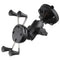 RAM MOUNTS Composite Twist Lock Suction Cup Mount with Short Double Socket Arm & Universal X-Grip Cell/iPhone Holder