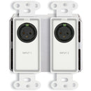 RDL DDB-BN2M 2 x 2 Wall-Mounted Bi-Directional Mic/Line Dante Interface (White)