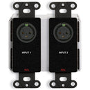 RDL DDB-BN2M 2 x 2 Wall-Mounted Bi-Directional Mic/Line Dante Interface (Black)
