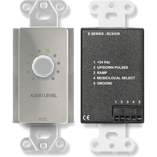 RDL DS-RCX10R Remote Volume Control for RCX-5C Room Combiner (Stainless Steel)