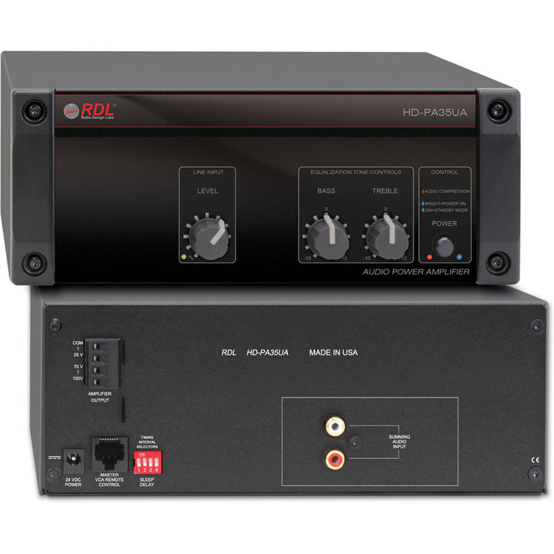 RDL HD-PA35UA 35W Single Input Power Amplifier